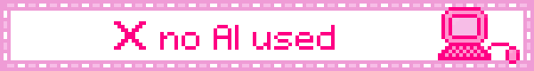 Text says ❌ no AI used followed by a computer symbol